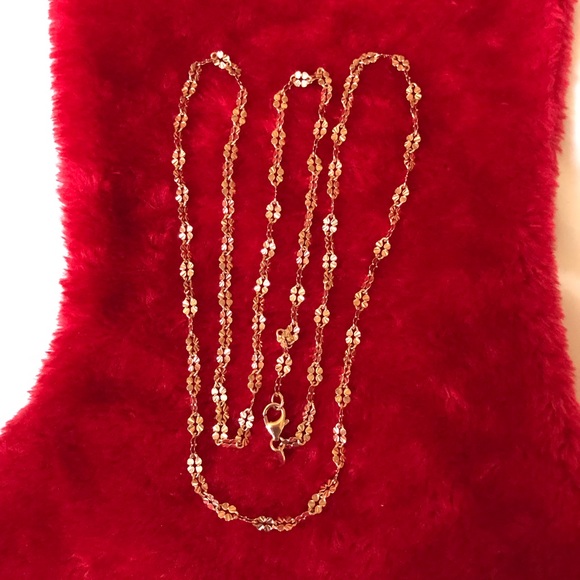 Vintage Bronze Milor Italy Rose Gold Link Necklace - Picture 7 of 16